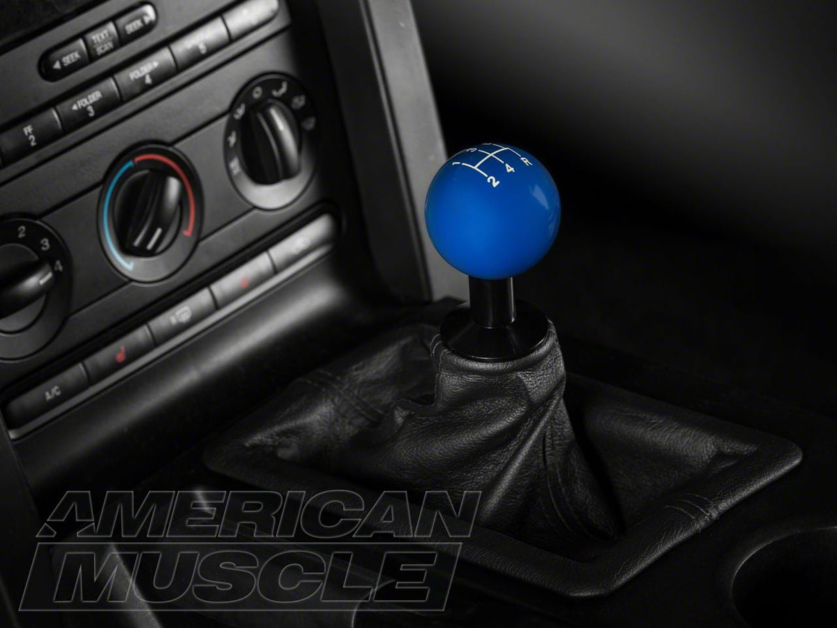 Speedform Modern Billet Retro Style 5-Speed Shift Knob; Blue (05-10 Mustang Gt, V6)