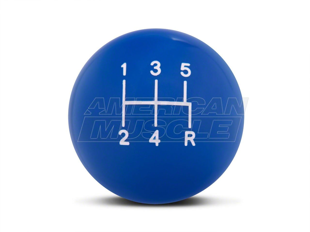 Speedform Modern Billet Retro Style 5-Speed Shift Knob; Blue (05-10 Mustang Gt, V6)