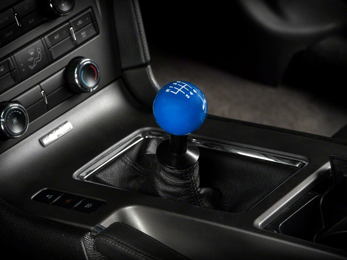 SpeedForm Modern Billet Retro Style 6-Speed Shift Knob; Blue (11-14 Mustang GT, V6)