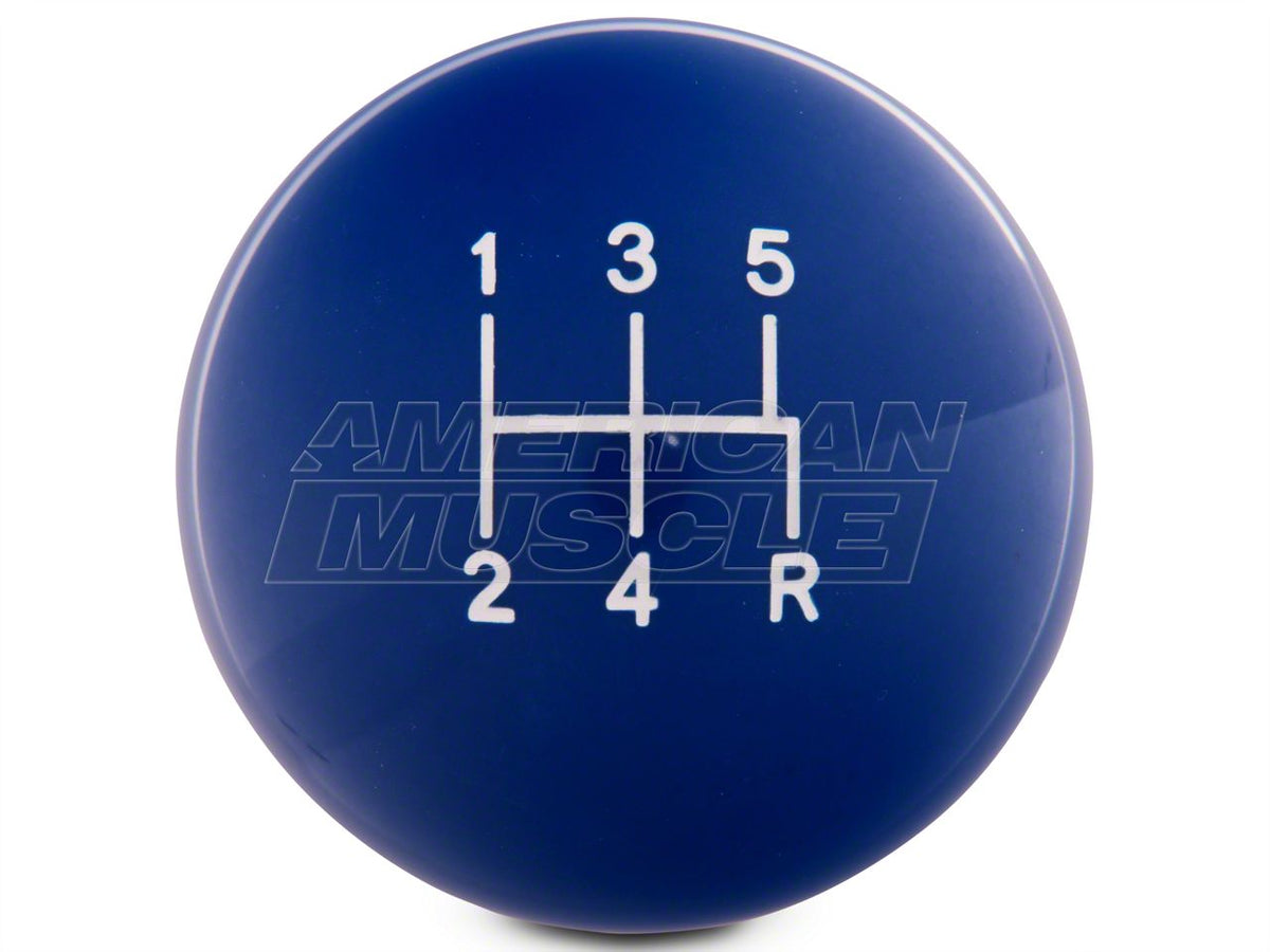 Speedform Modern Billet Retro Style 5-Speed Shift Knob; Blue (79-04 Mustang, Excluding 03-04 Cobra)
