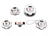 SpeedForm Modern Billet Underhood Dress-up Kit; Chrome; 5-Piece Kit (05-09 Mustang V6)