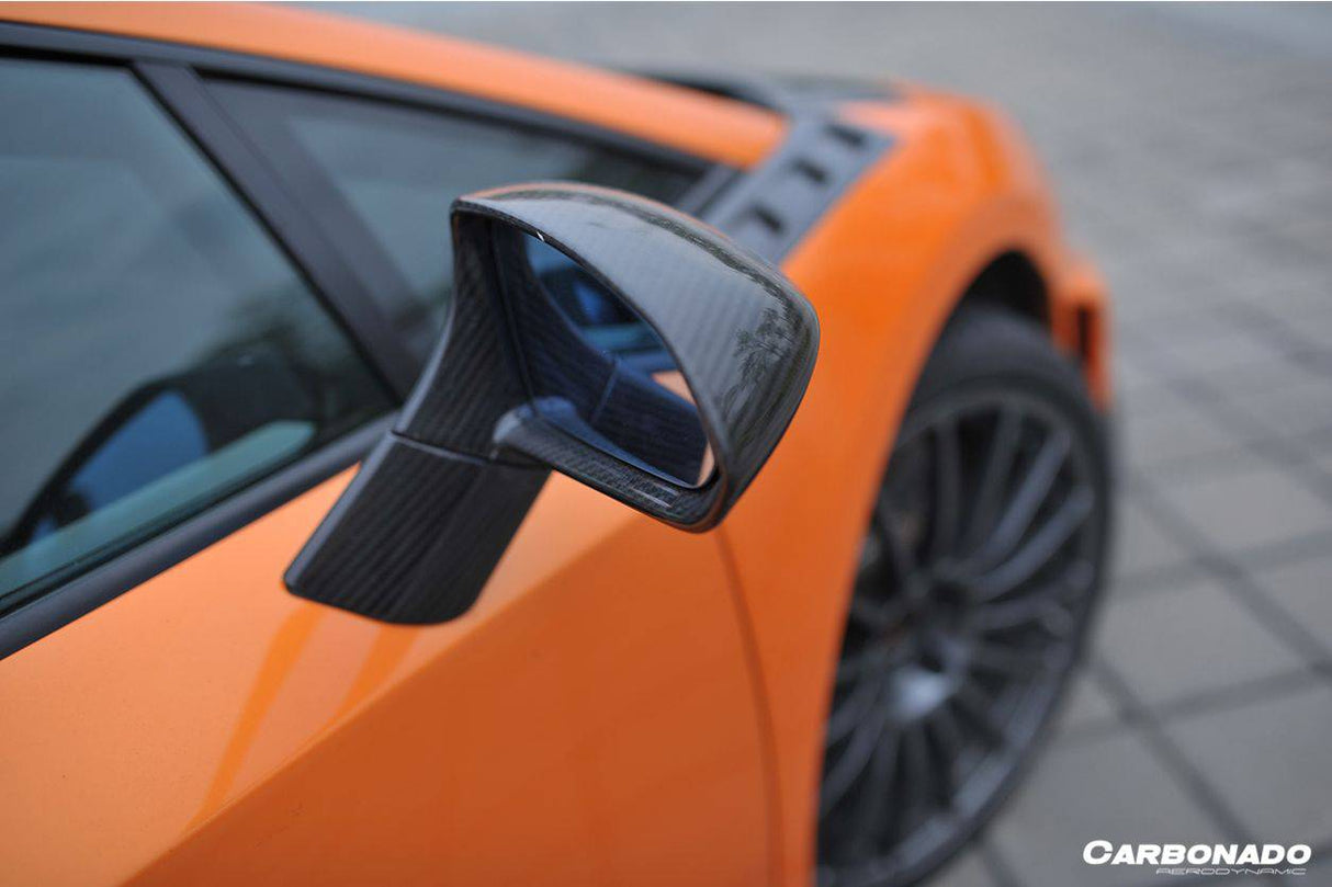 2009-2014 Lamborghini Gallardo LP570 OEM Style Carbon Fiber Mirror Cover Replacement
