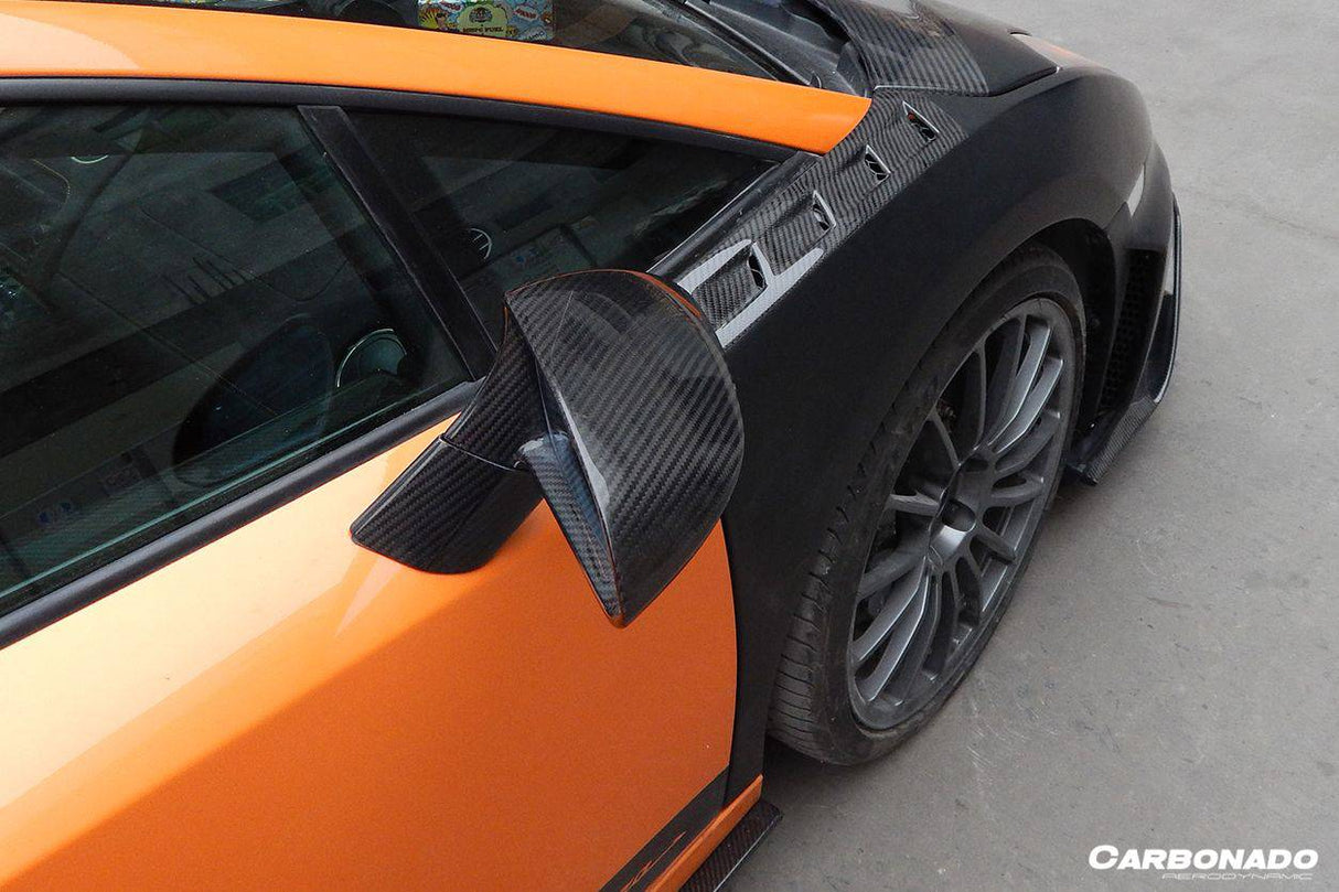 2009-2014 Lamborghini Gallardo LP570 OEM Style Carbon Fiber Mirror Cover Replacement