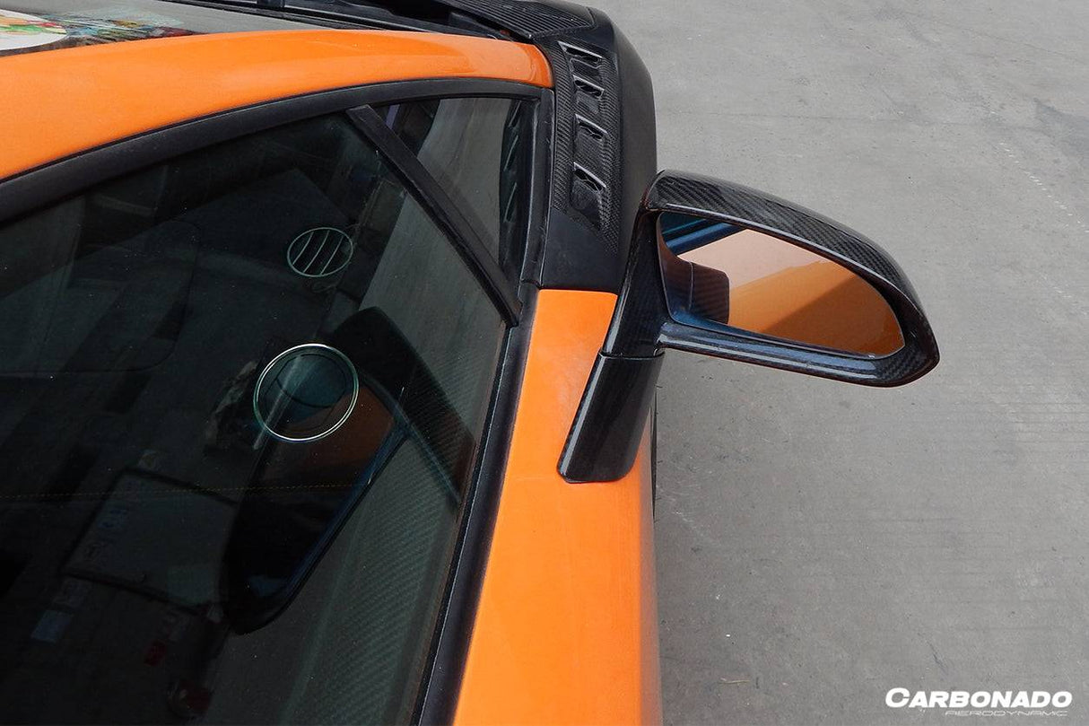 2009-2014 Lamborghini Gallardo LP570 OEM Style Carbon Fiber Mirror Cover Replacement
