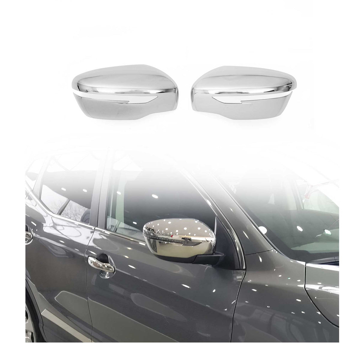 2015-2024 Nissan Murano Side Mirror Cover Caps Chrome Silver 2 Pcs