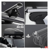 2014-2017 Infiniti QX70 Roof Rack Cross Bars Silver