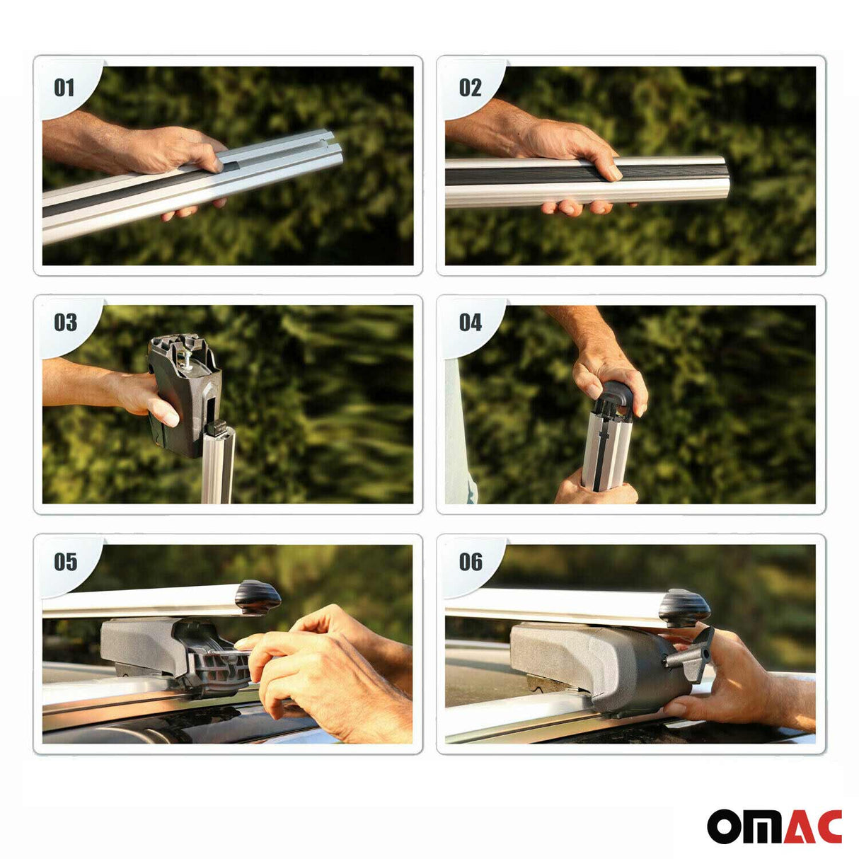 2016-2022 BMW X1 F48 Roof Rack Cross Bars Silver Luggage Carrier 2 Pcs