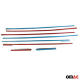 2016-2024 Mercedes Metris Long Window Molding Trim Streamer S. Steel 8 Pcs