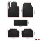 2022-2026 BMW iX Universal Floor Mats Liner All Weather 3D Black Waterproof 5 Pcs