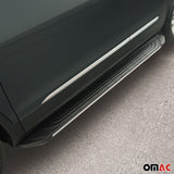 2008-2014 BMW X6 E71 Running Boards Side Steps Silver & Black