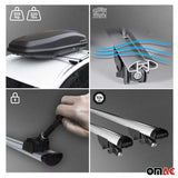 2015-2018 BMW X4 F26 Roof Rack Cross Bars Silver