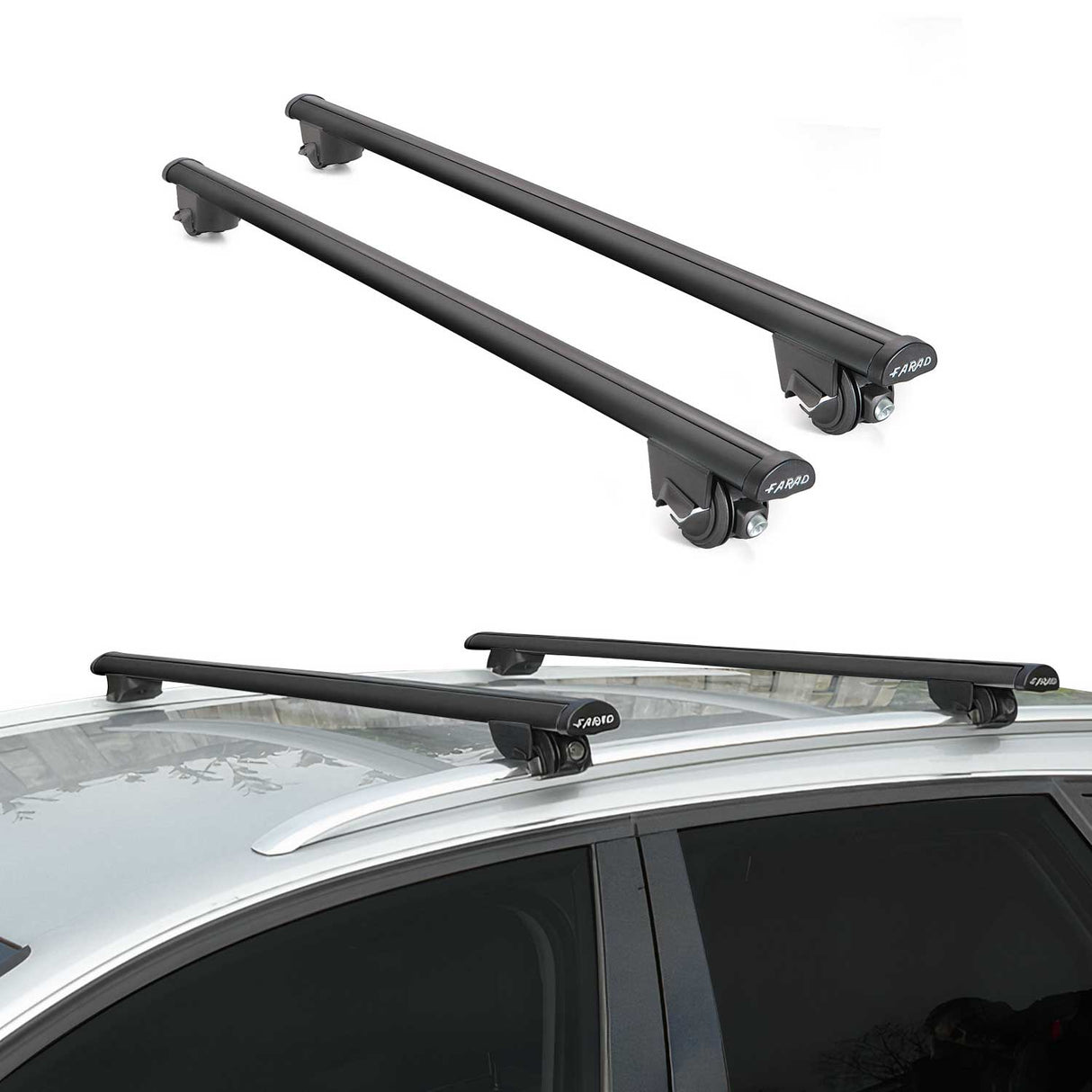2020-2026 BMW X6 G06 Roof Rack Cross Bars Luggage Lbs Black 2 Pcs