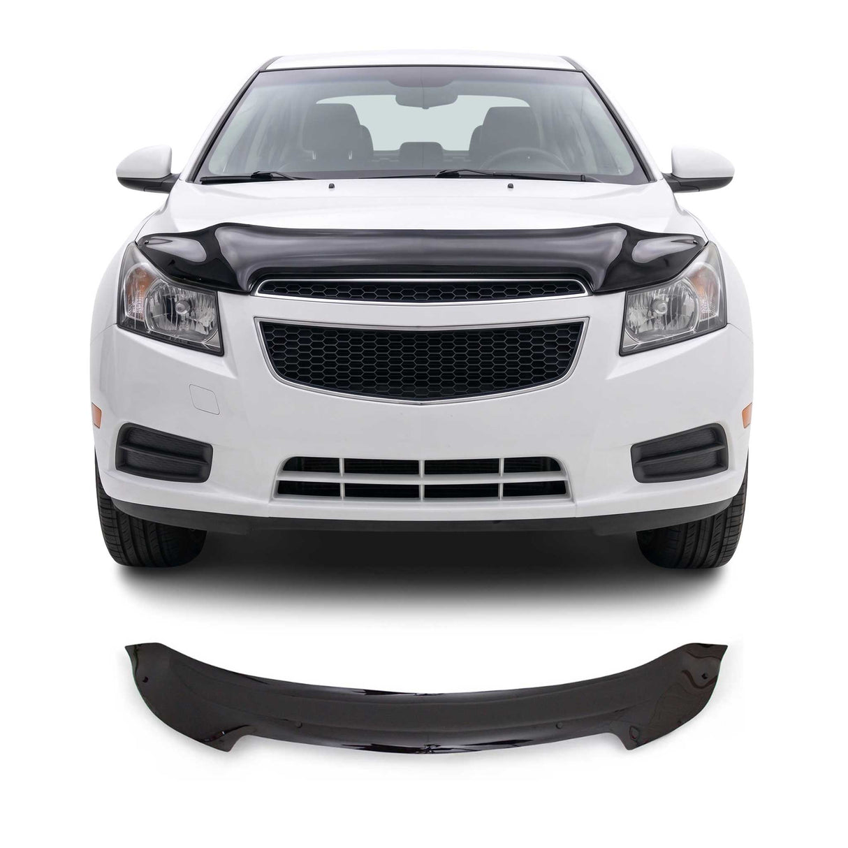 2011-2015 Chevrolet Cruze Front Bug Shield Hood Deflector 1 Pc Smoke