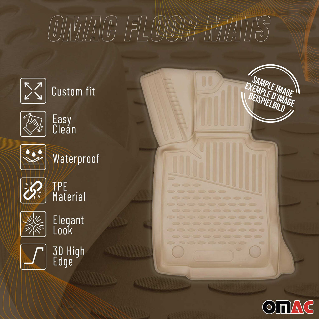 2000-2006 BMW X5 E53 Floor Mats Liners Full Set All Weather Beige