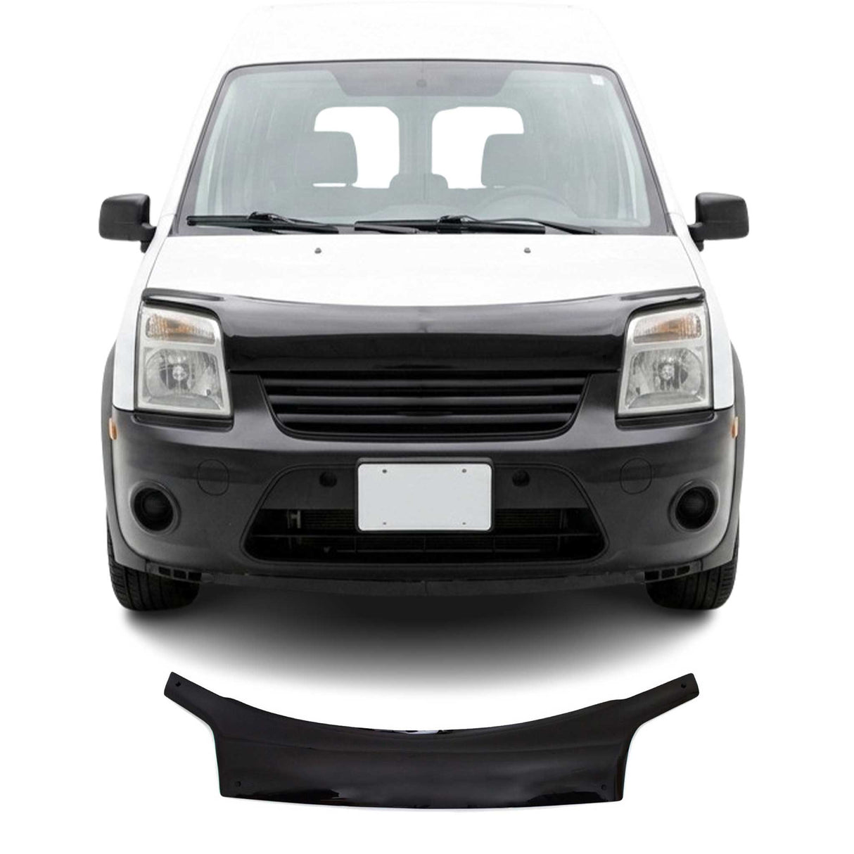 2002-2009 Ford Transit Connect Front Bug Shield Hood Deflector 1 Pc Smoke