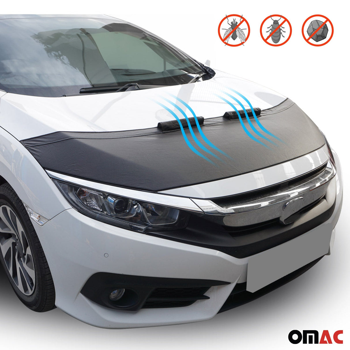 2011-2016 Kia Sportage Car Bonnet Mask Hood Bra Black 1 Pc