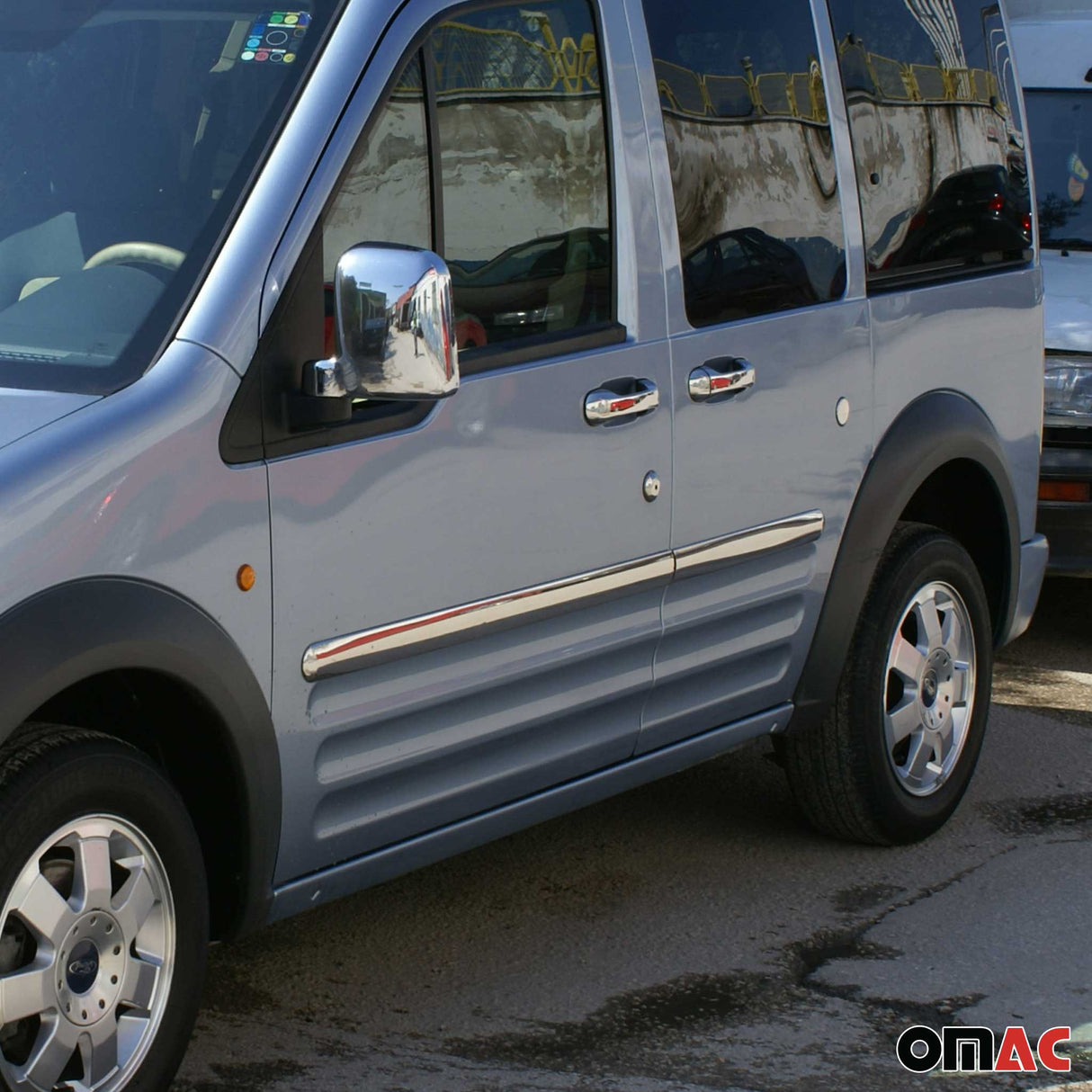 2010-2013 Ford Transit Connect L2 Long Side Door Molding Trim Stainless Steel Silver