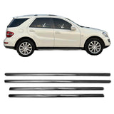 2006-2011 Mercedes M Class W164 Window Molding Trim Streamer Stainless Steel Dark 4x