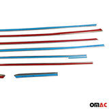 2016-2024 Mercedes Metris Long Window Molding Trim Streamer S. Steel 8 Pcs