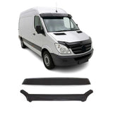 2006-2013 Mercedes Sprinter W906 Sun Visor & Bug Shield Hood Deflector Kit 2Pcs Smoke