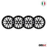 Bicolo Hub Caps Wheel Cover 14" Black Matt & White Full Set 4 pcs.