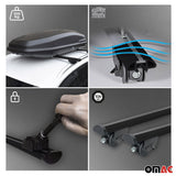 2023-2026 BMW iX1 U11 Roof Rack Cross Bars Luggage Lbs Black 2 Pcs