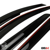 2005-2014 Nissan Frontier Window Visor Vent Rain Deflector 4Pcs Smoke