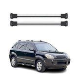 2005-2009 Hyundai Tucson 1.gen  Roof Rack Cross Bars Silver