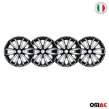 Bicolo Hub Caps Wheel Cover 15" Black & White Full Set 4 pcs.