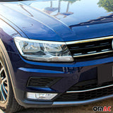 2018-2024 VW Tiguan Fog Light Headlight Lamp Surround Trim Silver 3 Pcs