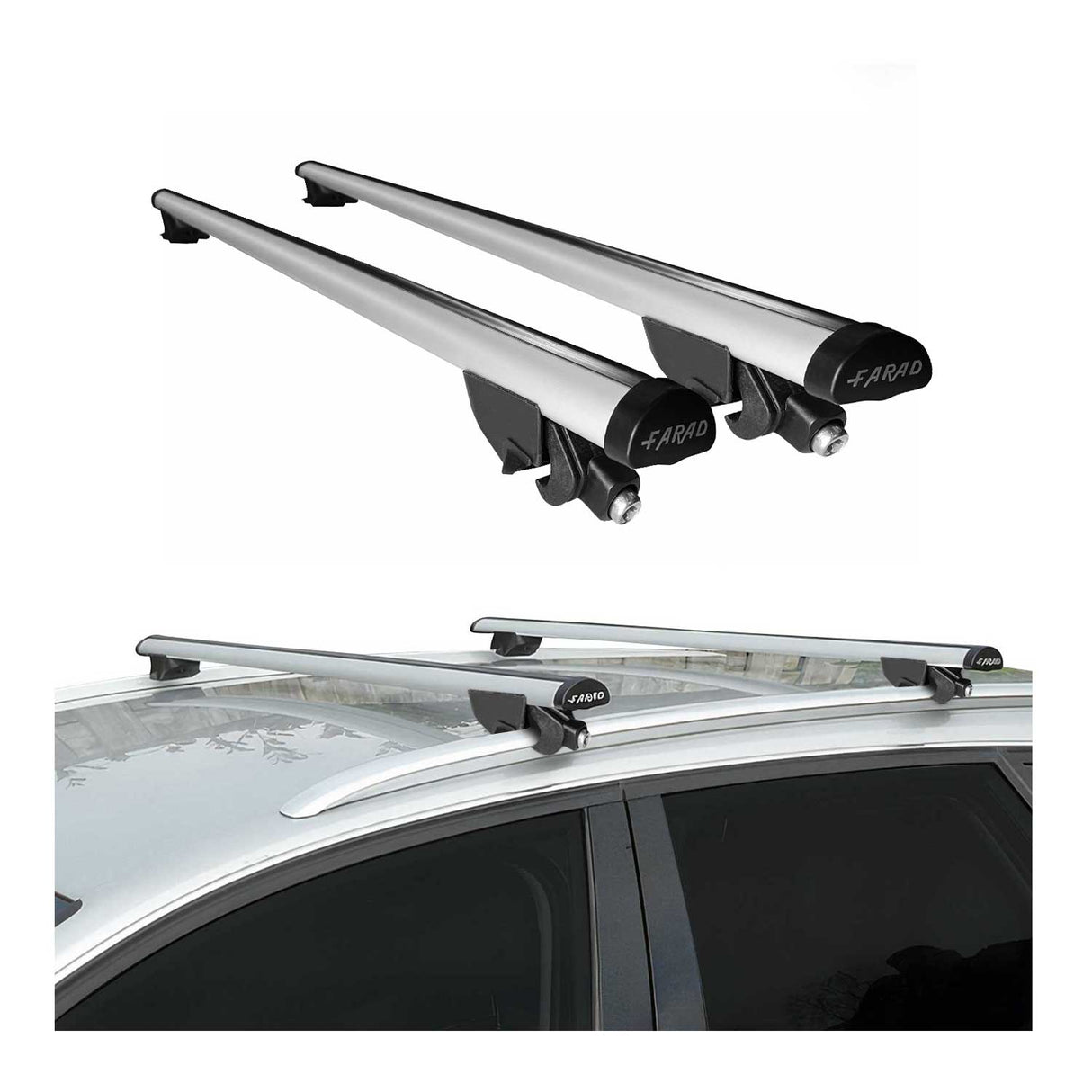 2018-2021 Volvo V90 Roof Rack Cross Bars Silver
