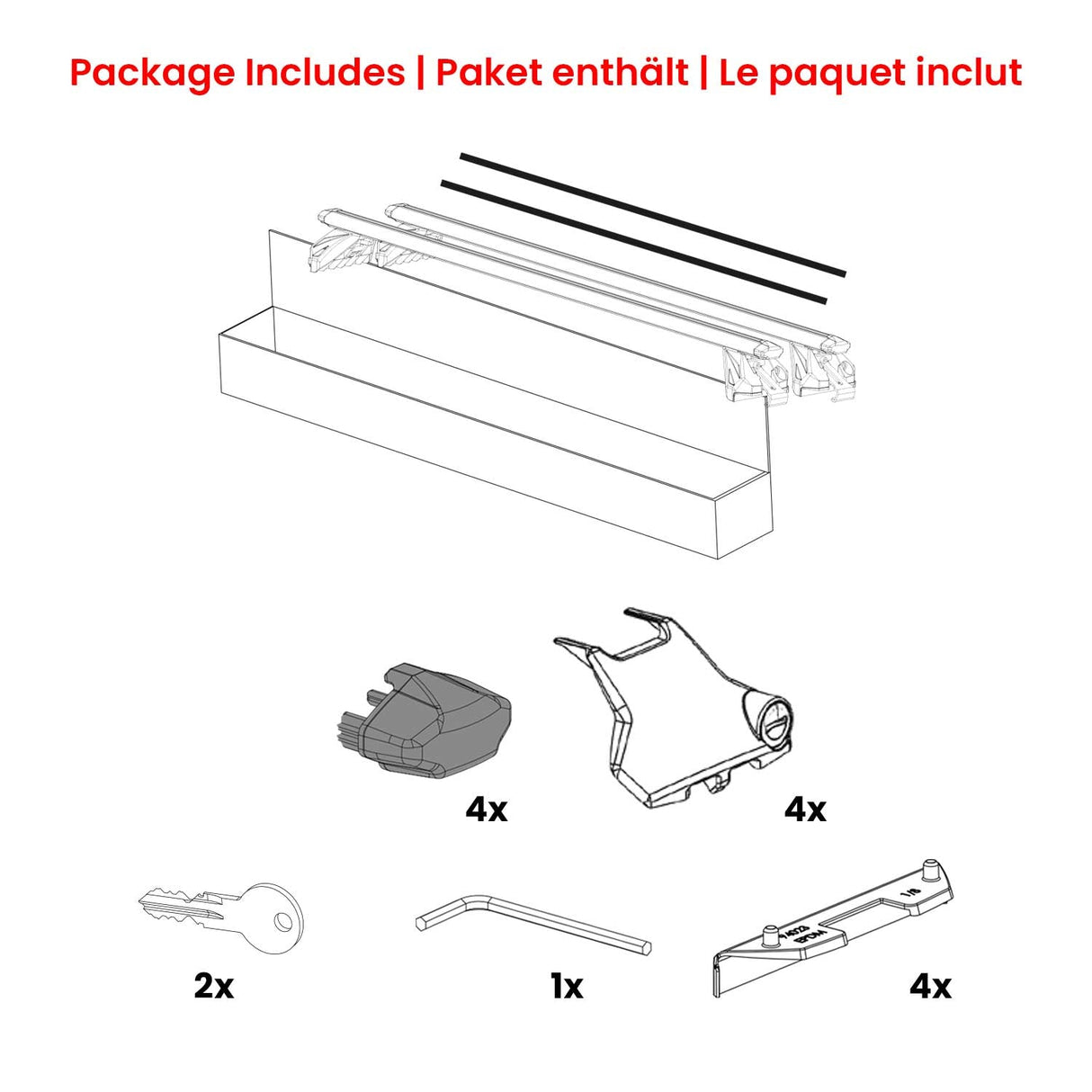 Roof Rack Cross Bars Luggage Carrier fits Flush Rail for BMW X3 G45 2025-2026