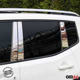 2017-2022 Honda CR-V Window B Pillar Posts Door Trim Cover Stainless Steel Silver 6x