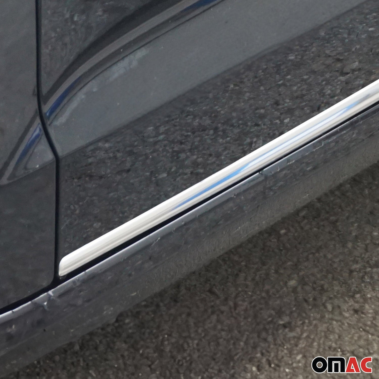 2011-2016 Hyundai Elantra Side Door Molding Trim Skirt Garnish Stainless Steel Silver 4 Pcs