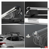 2015-2019 BMW X6 F16 F86 Roof Rack Cross Bars Silver Carrier 2 Pcs