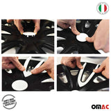 Bicolo Hub Caps Wheel Cover 15" Gray & Blue Full Set 4 pcs.