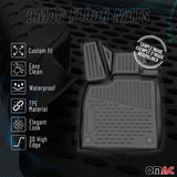 2010-2014 Toyota Yaris Floor Mats Liners Full Set All Weather Black