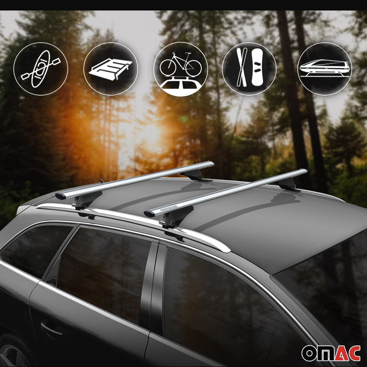 2022-2026 BMW IX1 U11 Roof Rack Cross Bars Silver