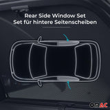 Side Window Curtain Mesh for BMW 5 Series E39 Wagon 1999-2003 Black