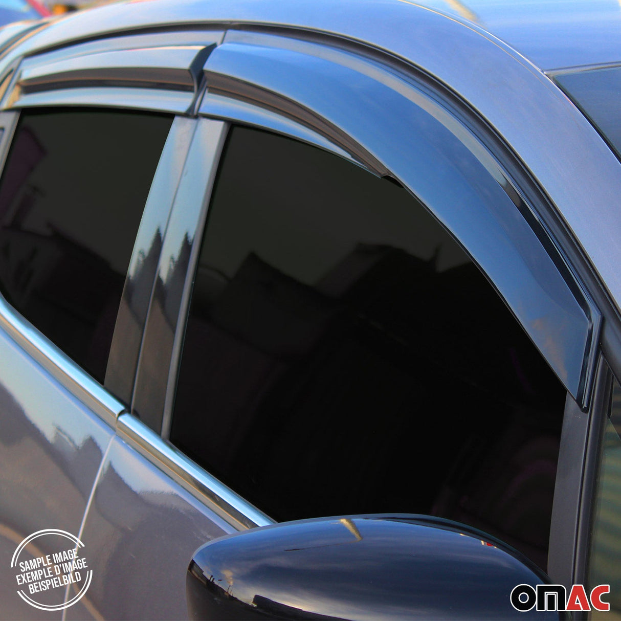 2006-2009 Volkswagen Rabbit Window Visor Vent Rain Deflector 4Pcs Smoke