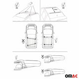 2019-2023 Ford Ranger Roof Rack Cross Bars Silver