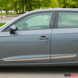 2012-2015 Honda Civic Sedan Side Door Molding Trim Skirt Garnish Stainless Steel Gloss 4Pcs