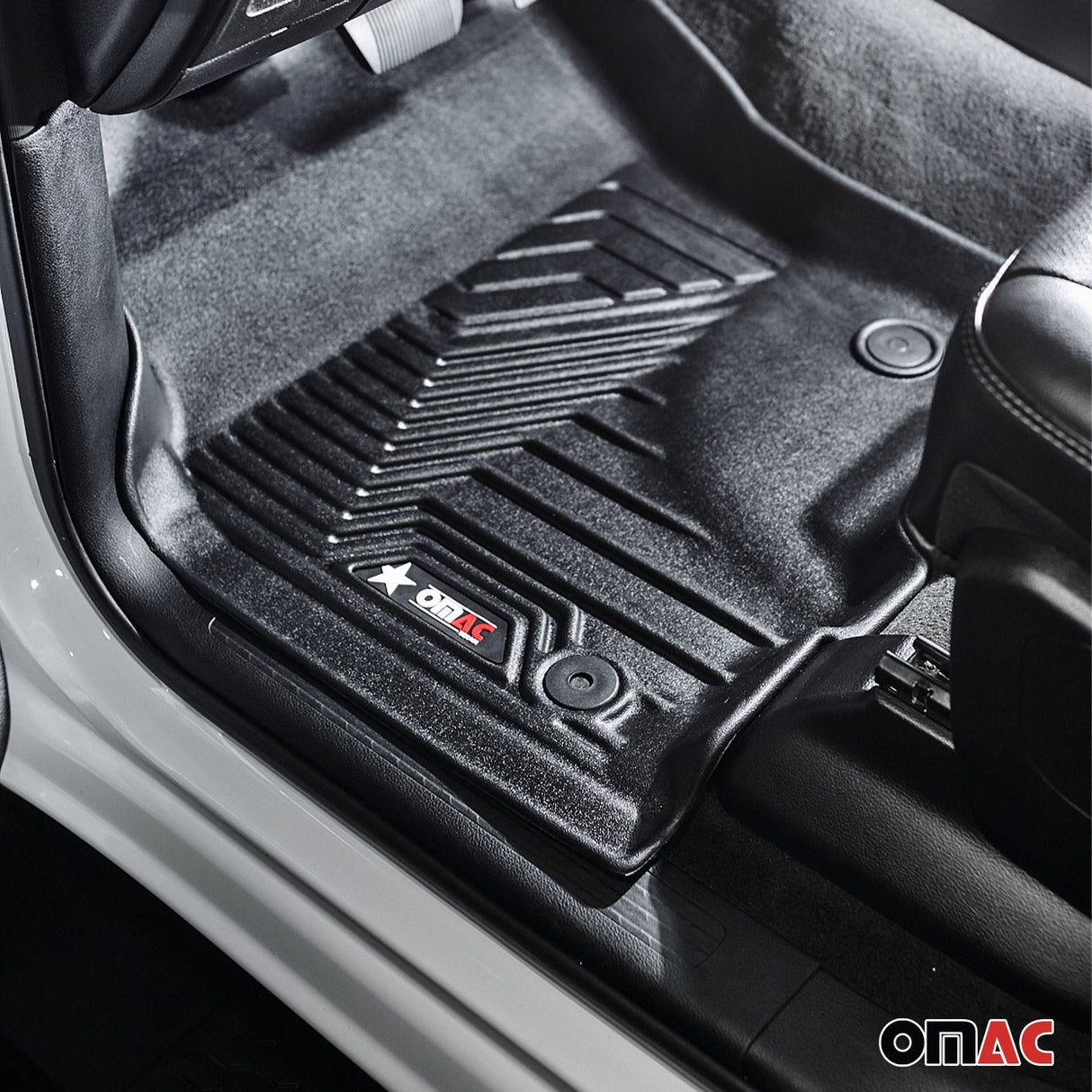 2019-2026 BMW X7 G07 Premium Floor Mats Liners 6 Seats First and Second Row Set Black