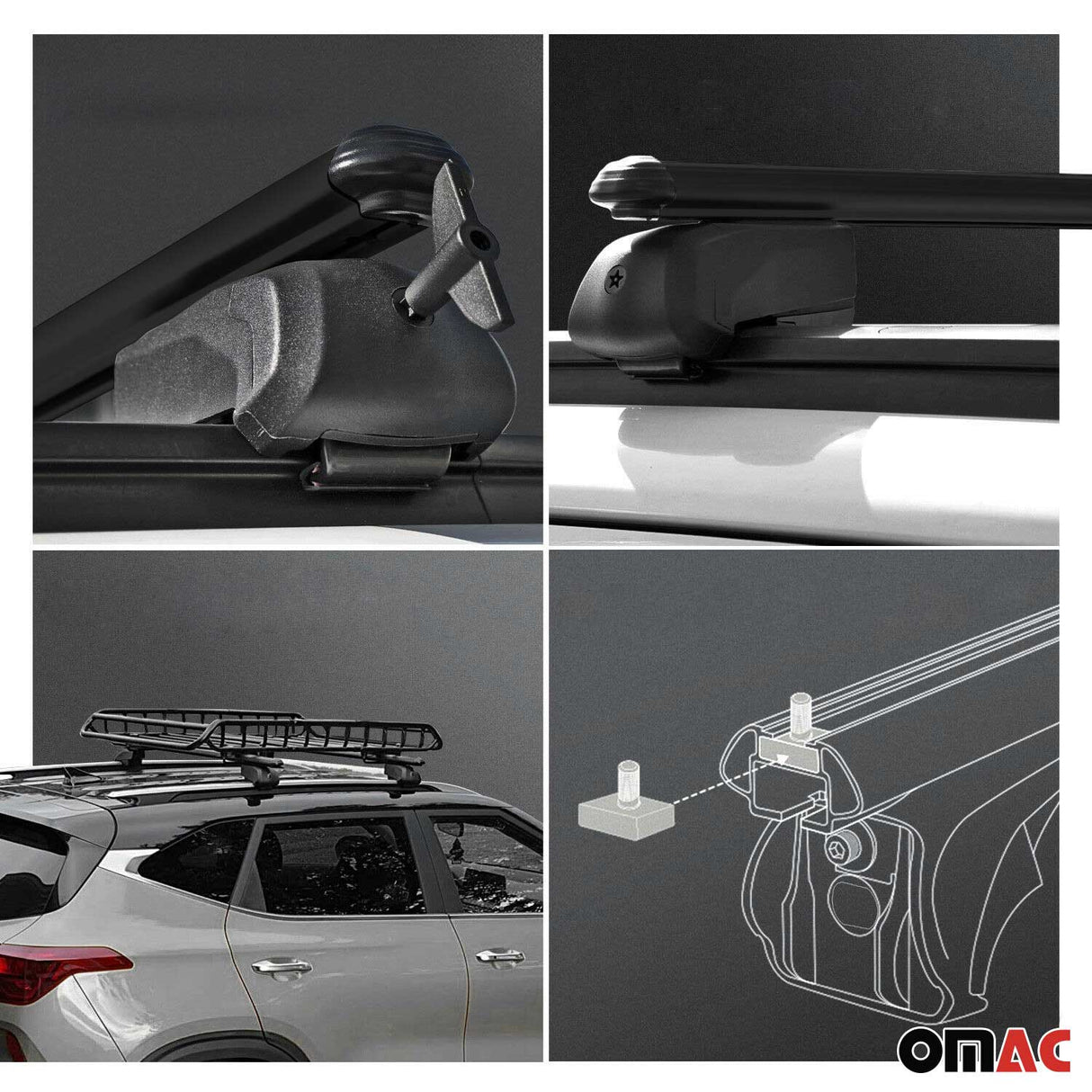 2016-2022 BMW X1 F48 Roof Rack Cross Bars Silver Luggage Carrier 2 Pcs