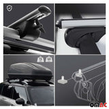 2007-2012 Mercedes GL Class X164 Roof Rack Cross Bars Silver