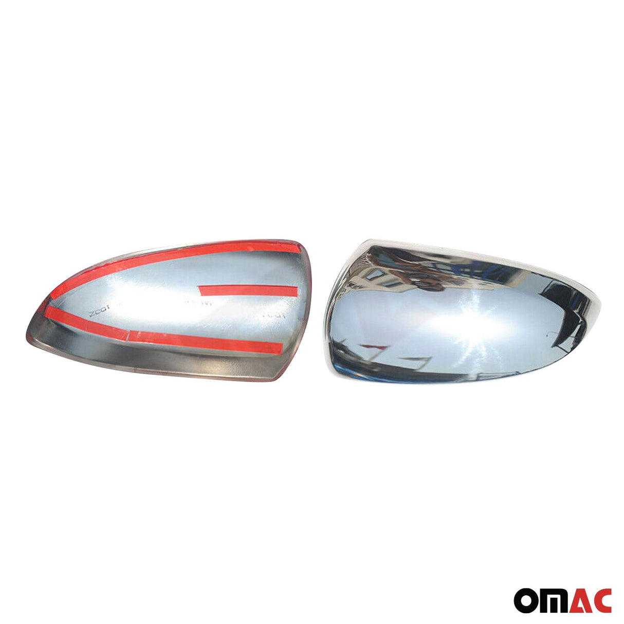 2007-2015 Smart ForTwo Side Mirror Cover Caps Stainless Steel Silver 2 Pcs
