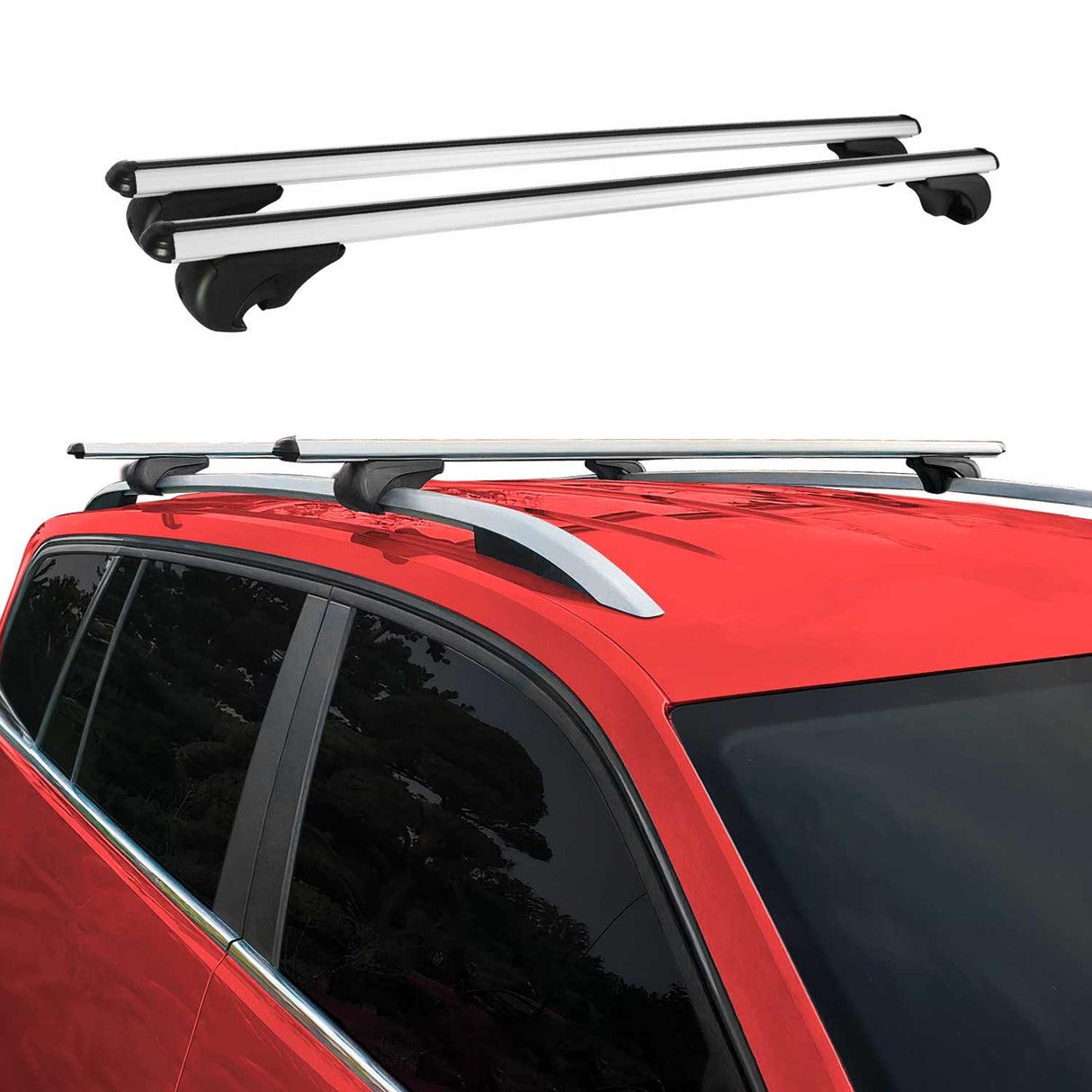 2016-2018 Toyota RAV4 Roof Rack Cross Bars Silver