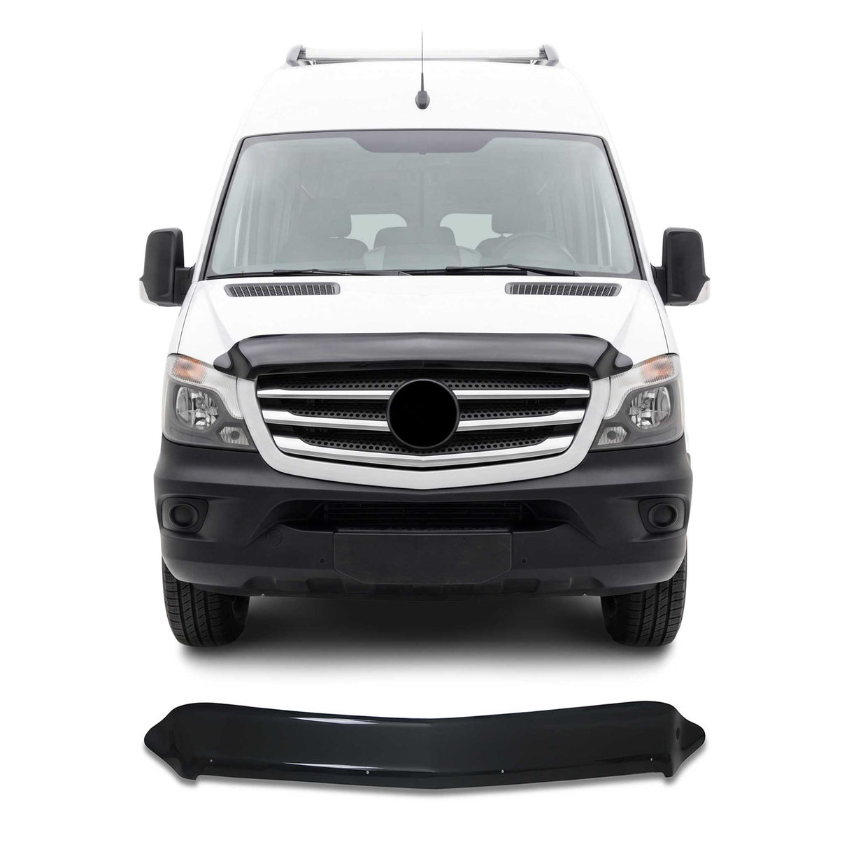 2014-2018 Mercedes Sprinter W906 Front Bug Shield Hood Deflector 1 Pc Smoke