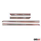 2008-2011 Mazda Tribute Side Door Molding Trim Skirt Garnish Stainless Steel Gloss 4Pcs
