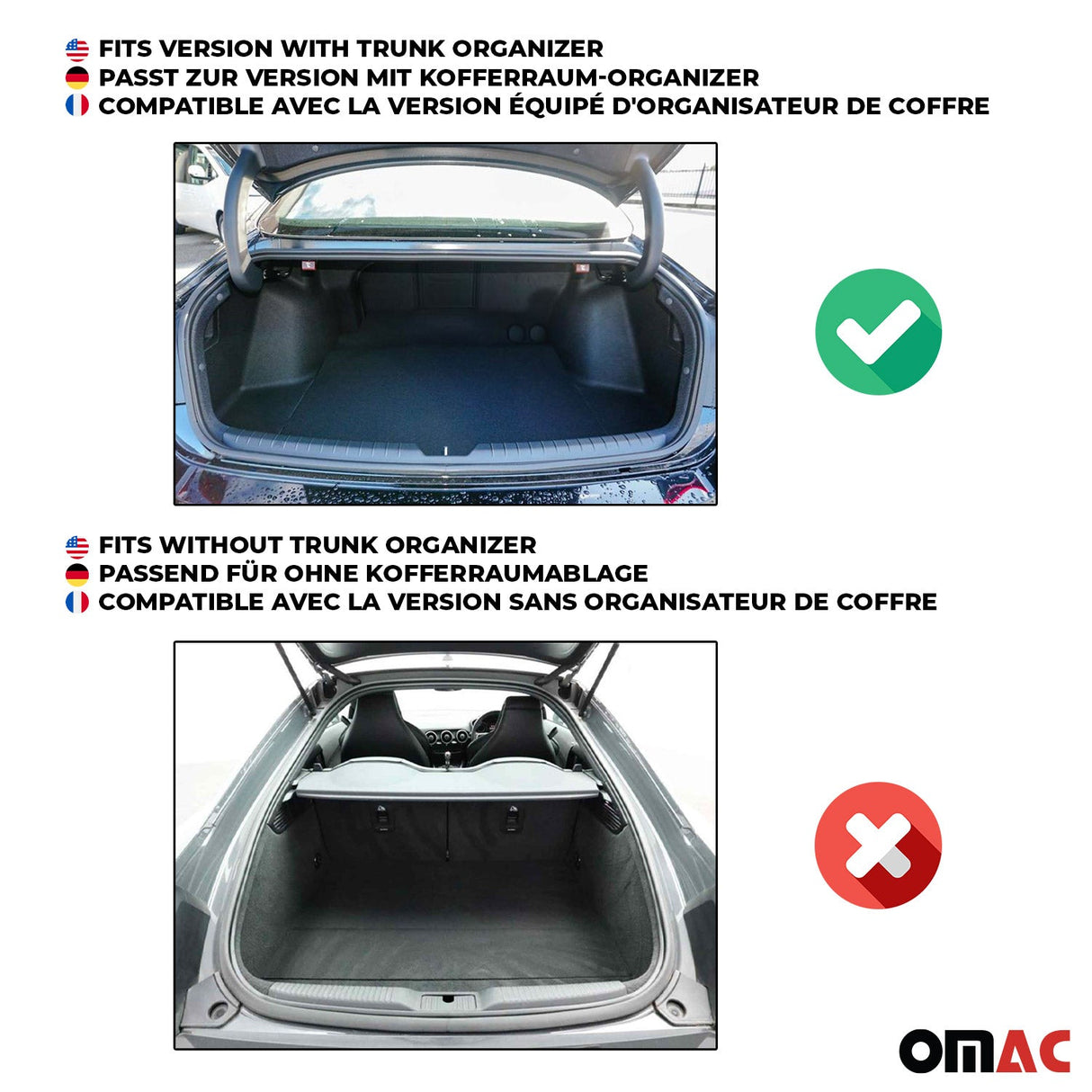 2004-2011 BMW 3 Series E90 Sedan Floor Mats & Cargo Liner Full Set All Weather Black